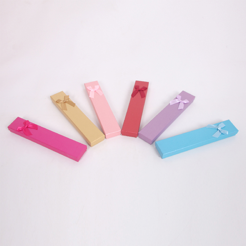 HY-6 Six-Color Ring Necklace Jewelry Box with Bow Decoration HY-6 Six-Color Ring Necklace Jewelry Box with Bow Decoration