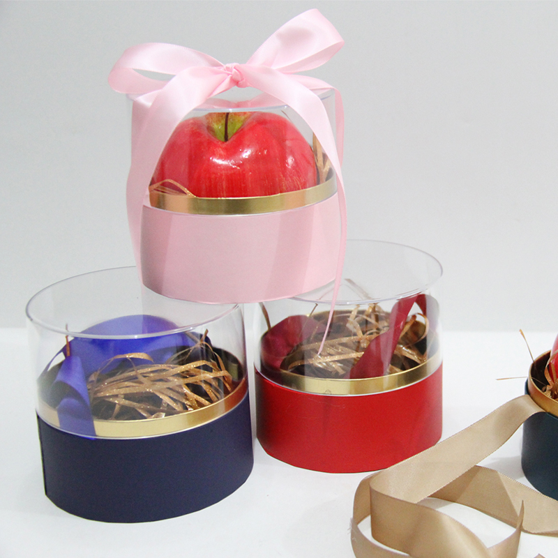 80122 Cylindrical Transparent Lid Velvet Bottom Gift Box For Christmas Eve Party 80122 Cylindrical Transparent Lid Velvet Bottom Gift Box For Christmas Eve Party