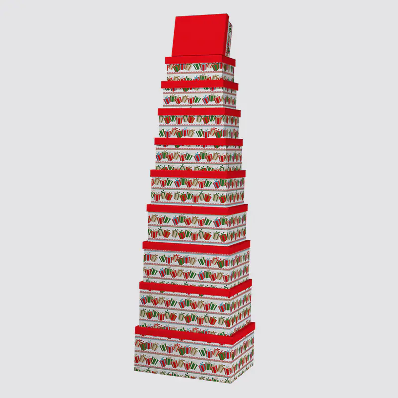 605 Square Handmade Cardboard Printed Rigid Christmas and New Year Gift Box Packaging 605 Square Handmade Cardboard Printed Rigid Christmas and New Year Gift Box Packaging